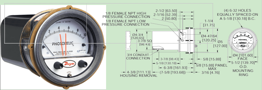 DWYER A3000系列  差壓開(kāi)關(guān)/表參數(shù)